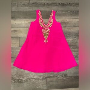 Lilly Pulitzer Hot Pink Owen Silk Dress Size XXS